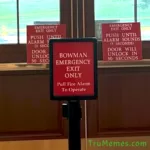 Jamaal Bowmans special emergency exit that operates using the fire alarm. So he says.