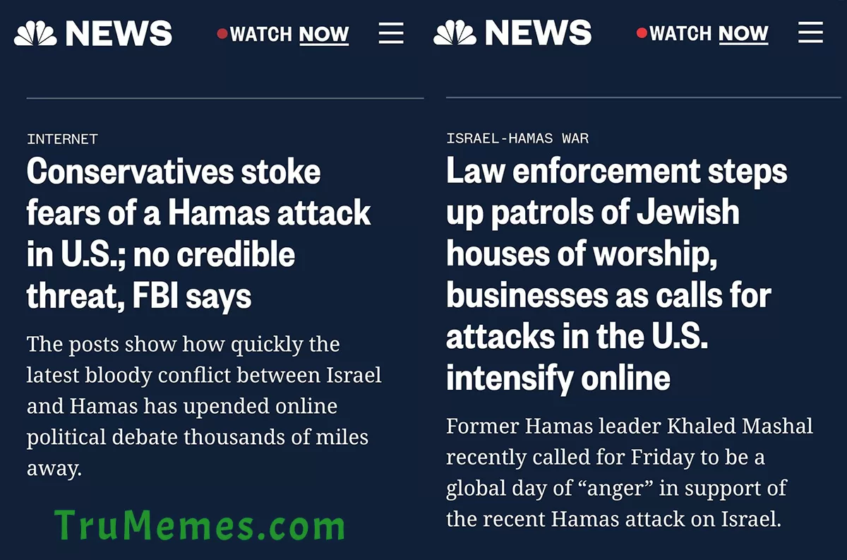 MSNBC 30 minute 180° on Hamas threats to USA