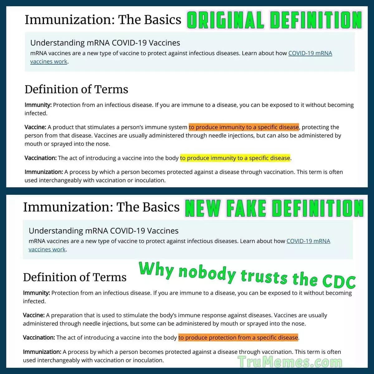 CDC Redefines Immunity and Vaccine