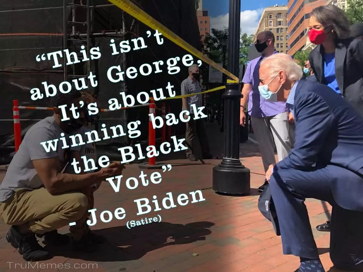 If Joe Biden could speak the truth or Take a Knee for Antifa